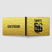 Elegant Gold en Black 50e verjaardag op elke dag Gastenboek (Volledig)