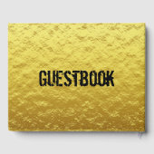 Elegant Gold en Black 50e verjaardag op elke dag Gastenboek (Achterkant)