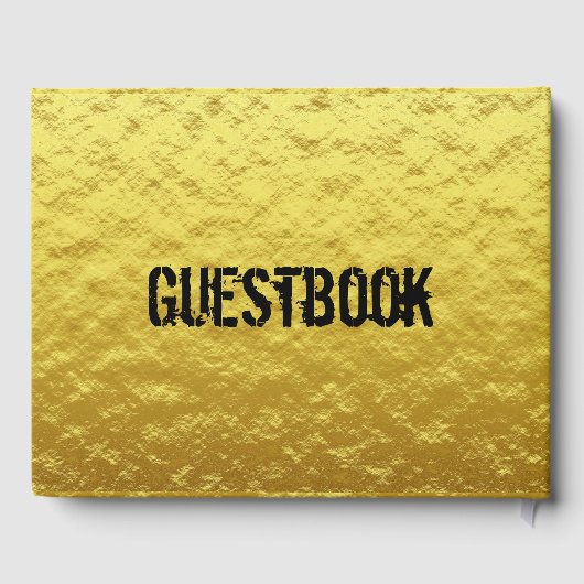 Elegant Gold en Black 50e verjaardag op elke dag Gastenboek (Achterkant)