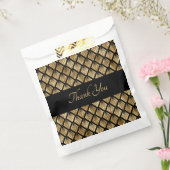 Elegant Gold en Black Art Deco Geometrische ventil Bedankzakje (Gezegeld)