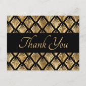 Elegant Gold en Black Art Deco Geometrische ventil Briefkaart (Voorkant)