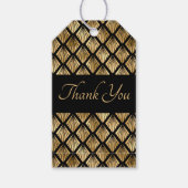 Elegant Gold en Black Art Deco Geometrische ventil Cadeaulabel (Voorkant)