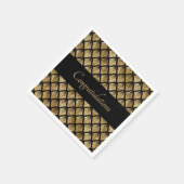 Elegant Gold en Black Art Deco Geometrische ventil Servet (Hoek)