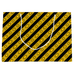 Elegant Gold en Black Birthday Groot Cadeauzakje