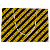 Elegant Gold en Black Birthday Groot Cadeauzakje (Achterkant)