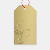 Elegant Gold en Black Christmas Gift Label Cadeaulabel (Achterkant)