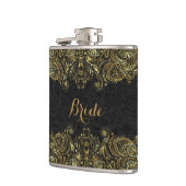 Elegant Gold en Black Floral Paisley Lace Heupfles (Links)