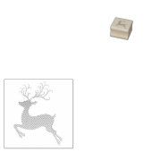 Elegant Gold en Black Glitter Rudolph Rubberstempel (Gestempeld)