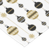 Elegant Gold- en Black-kerstsierpatronen Lange Tafelloper (Hoek)