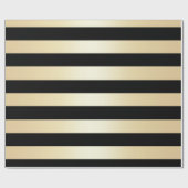 Elegant Gold- en Black-kersttapPatroon Cadeaupapier (Vlak)