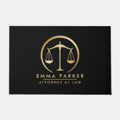 Elegant Gold en Black Lawyer Black Deurmat (Voorkant)