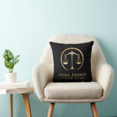 Elegant Gold en Black Lawyer Black Kussen (Stoel)