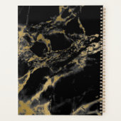 Elegant Gold en Black Marble Year Planner (Achterkant)