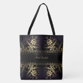 Elegant Gold en Black Monogram Canvas tas (Voorkant)