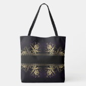 Elegant Gold en Black Monogram Canvas tas (Achterkant)