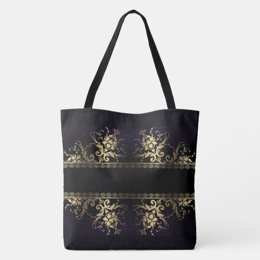 Elegant Gold en Black Monogram Canvas tas (Achterkant)