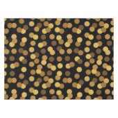 Elegant Gold en Black Polka Dots Pattern Tafelkleed (Voorkant (Horizontaal))