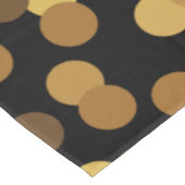 Elegant Gold en Black Polka Dots Pattern Tafelkleed (Gekanteld)