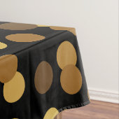 Elegant Gold en Black Polka Dots Pattern Tafelkleed (Voorbeeld)