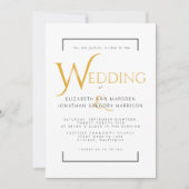 Elegant Gold en Black Scripting Religious Wedding Kaart (Voorkant)