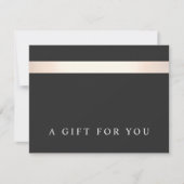 Elegant Gold- en Black Striped Cadeaucertificaat (Voorkant)