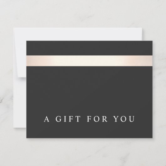 Elegant Gold- en Black Striped Cadeaucertificaat (Voorkant)