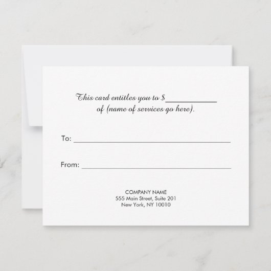 Elegant Gold- en Black Striped Cadeaucertificaat (Achterkant)