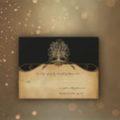 Elegant Gold en Black Tree Wedding RSVP