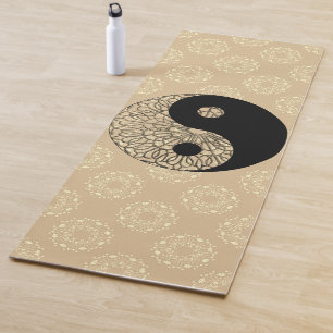 Elegant Gold en Black Yin Yang Yogamat