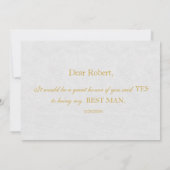 Elegant Gold en Black ZULLEN U MIJN BESTE MAN ZIJN Kaart (Achterkant)