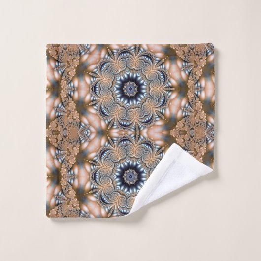 Elegant Gold en Blue Mandala Bad Handdoek (Wasdoekje)