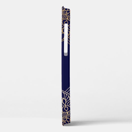 Elegant Gold en Blue Mandala Pattern Case-Mate iPhone Case (Achterkant / Links)