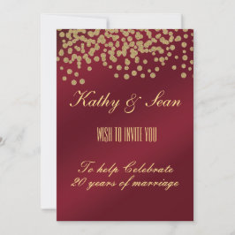 Elegant Gold en Bourgogne Jubileum Kaart