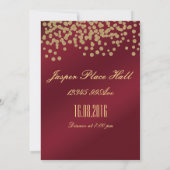 Elegant Gold en Bourgogne Jubileum Kaart (Achterkant)