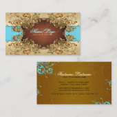 Elegant Gold en bruine Tonen  Lijst 2 Visitekaartje (Voorkant / Achterkant)