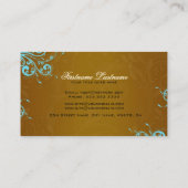 Elegant Gold en bruine Tonen  Lijst 2 Visitekaartje (Achterkant)