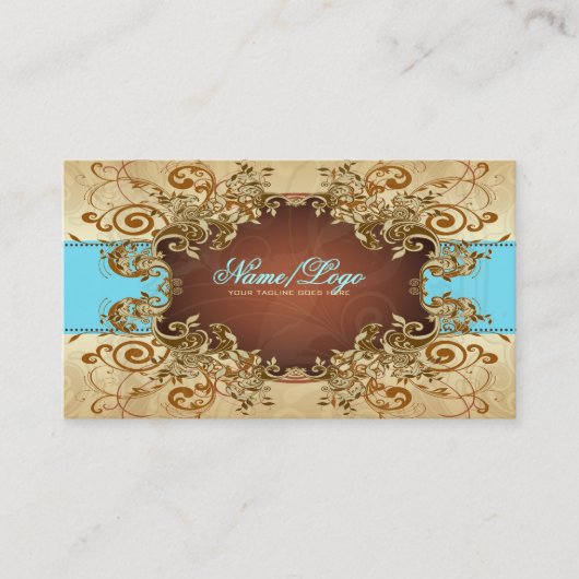 Elegant Gold en bruine Tonen  Lijst 2 Visitekaartje (Voorkant)