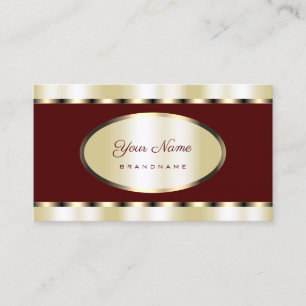 Elegant Gold en Burgundy Colored Professional Visitekaartje