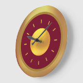 Elegant Gold en Burgundy Grote Klok (Hoek)