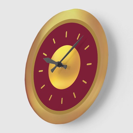 Elegant Gold en Burgundy Grote Klok (Hoek)