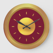 Elegant Gold en Burgundy Grote Klok (Voorkant)