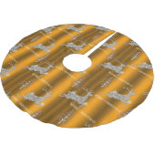 Elegant Gold en Diamond Reindeer Gold Kerstmis Kerstboom Rok (Gekanteld)