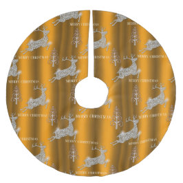 Elegant Gold en Diamond Reindeer Gold Kerstmis Kerstboom Rok