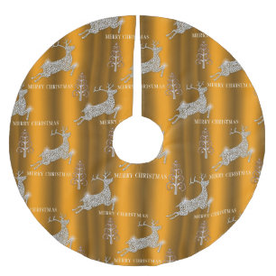 Elegant Gold en Diamond Reindeer Gold Kerstmis Kerstboom Rok