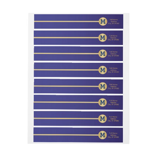 Elegant Gold- en donkerblauw design (Vel)