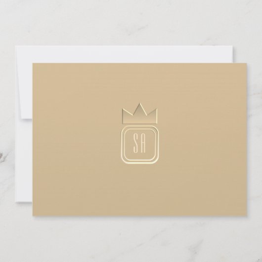 Elegant Gold en Emerald Green Wedding Invitation Kaart (Achterkant)