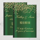 Elegant Gold en Emerald Kaart (Voorkant / Achterkant)