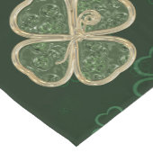 Elegant Gold en Green Clover Brooch Korte Tafelloper (Hoek)