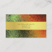 Elegant Gold en Green Foil look Visitekaartje (Achterkant)