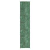 Elegant Gold en groen kerstpatroon Korte Tafelloper (Voorkant)